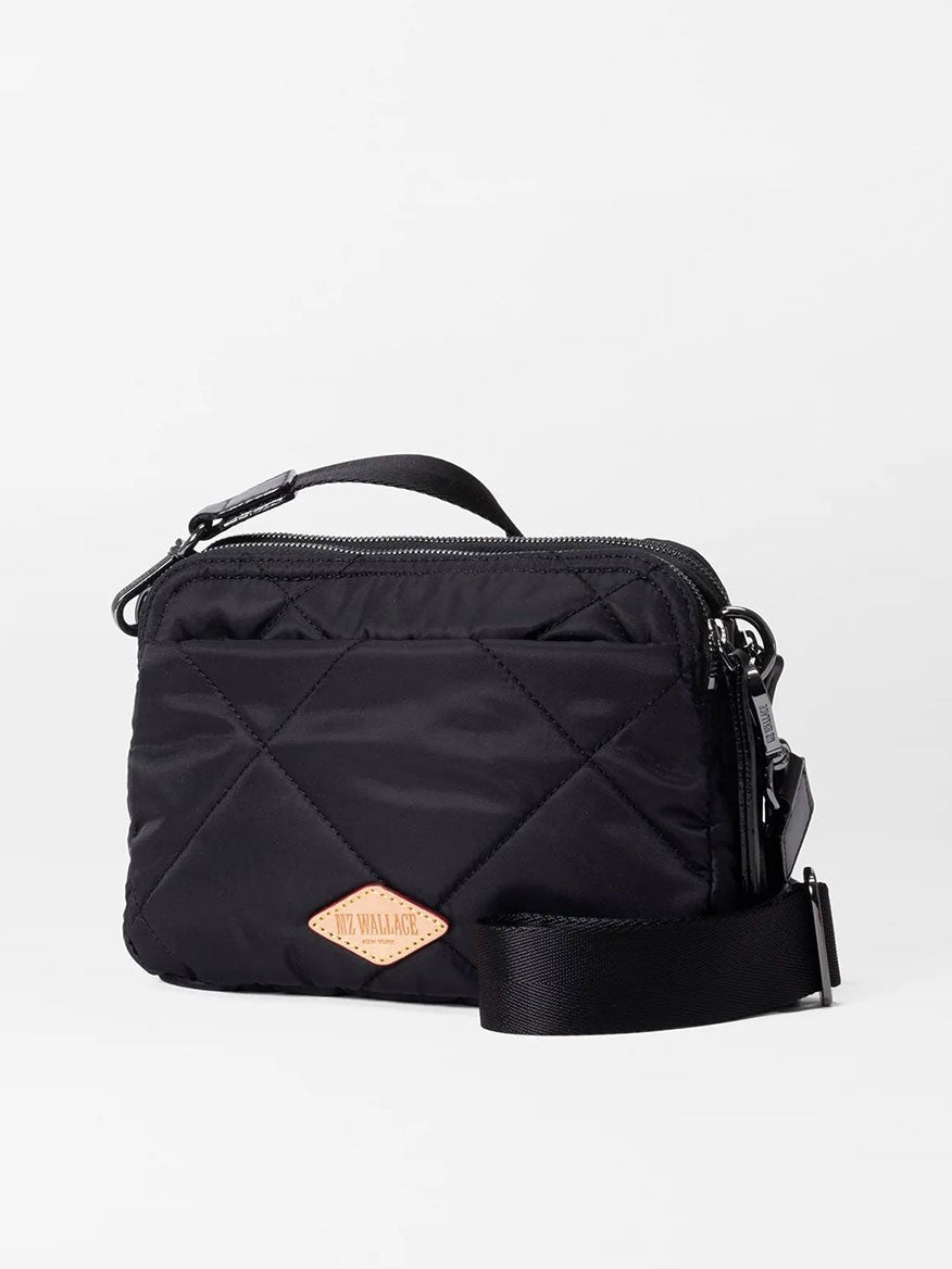 MZ Wallace Quilted Small Bowery Crossbody in Black Oxford