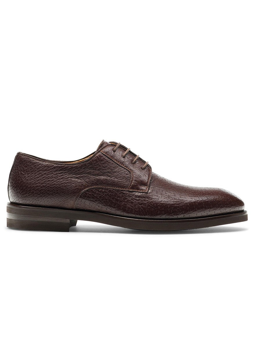 A men's Magnanni Cusco in Brown derby shoe from the Magnanni Exotic Collection, made with peccary leather. The shoe is showcased on a white background.