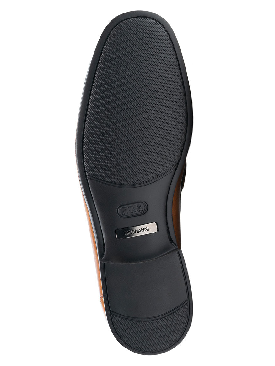The top view of a Magnanni Blas II in Tabaco men's bit loafer.