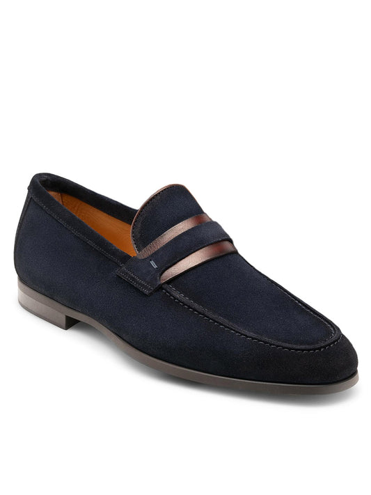 The Magnanni Daniel in Navy Suede with a leather sole.