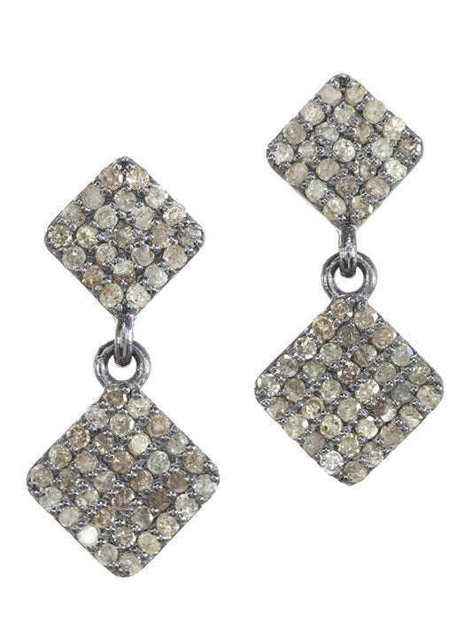 Margo Morrison Double Diamond Shape Drop Earrings