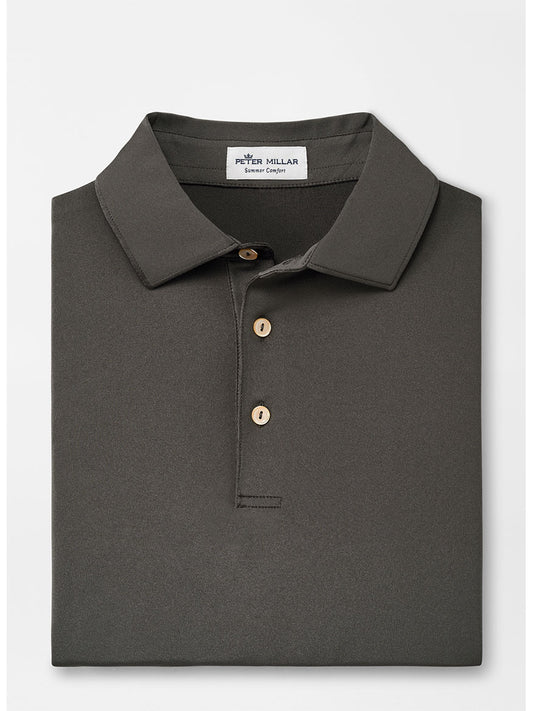 Peter Millar Solid Performance Jersey Polo in Iron