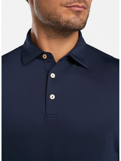 Peter Millar Solid Performance Jersey Polo in Navy