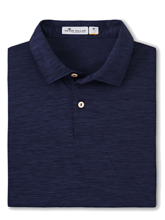 Peter Millar Featherweight Mélange Polo in Navy