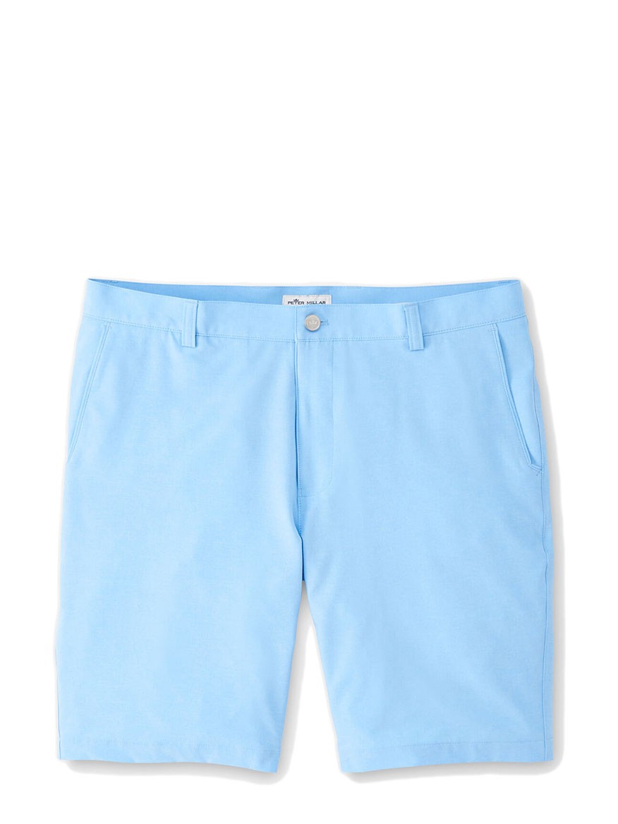 The Peter Millar Shackleford Performance Hybrid Short in Cottage Blue is made with performance fabric for maximum mobility.