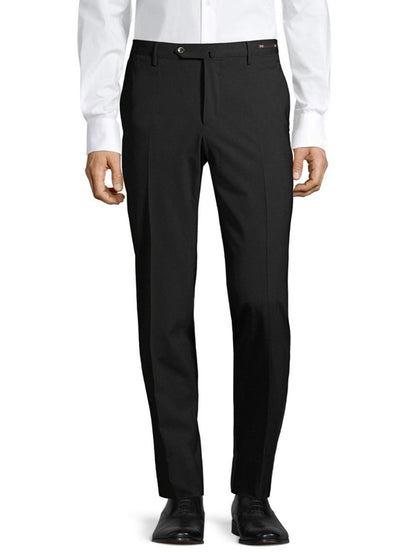 PT01 Tuxedo Dressy Wool Stretch Trouser in Black