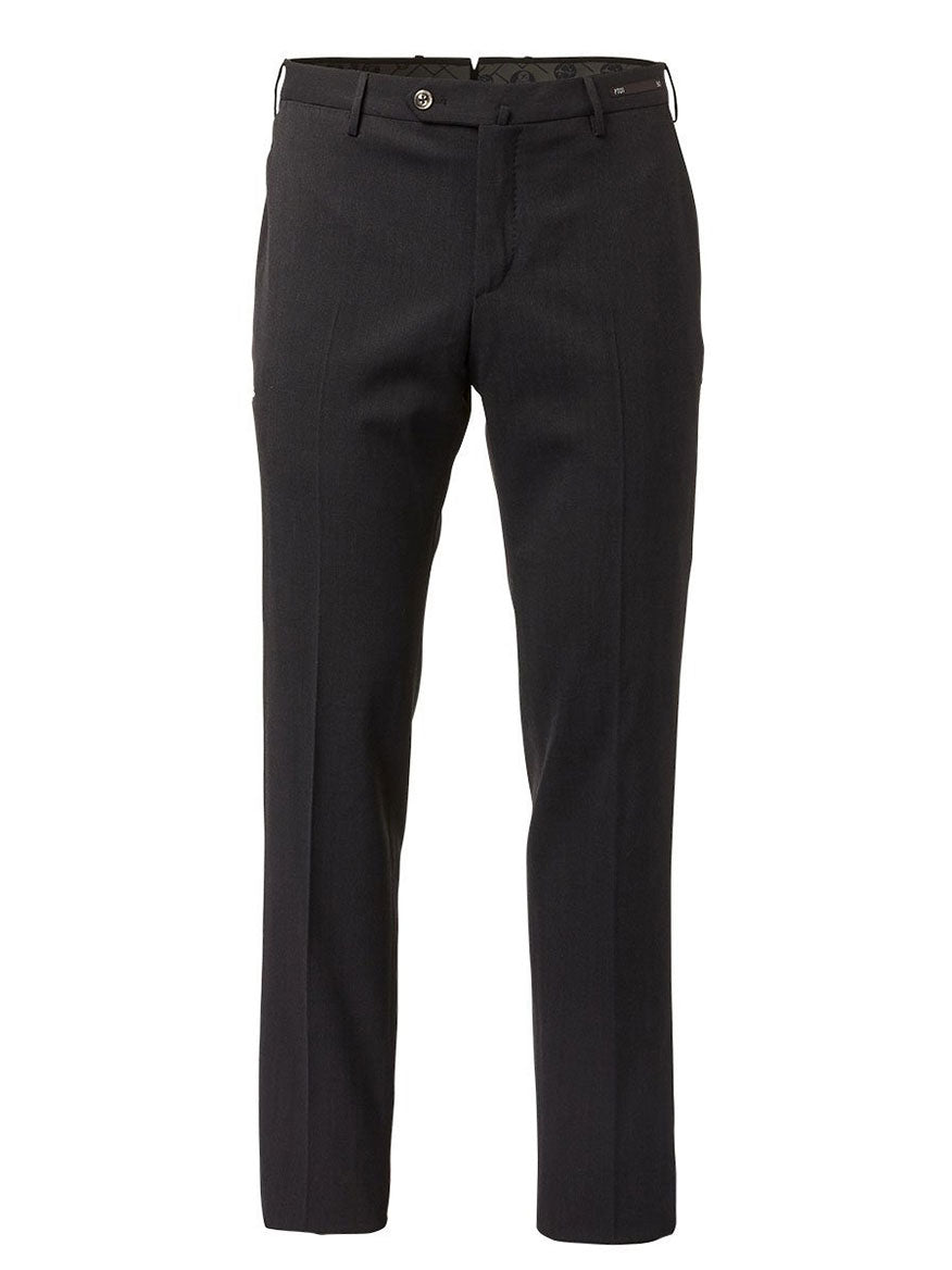 PT01 Travel Wool Performance Trousers in Charcoal Grey, perfect for men seeking low-maintenance style and comfort.