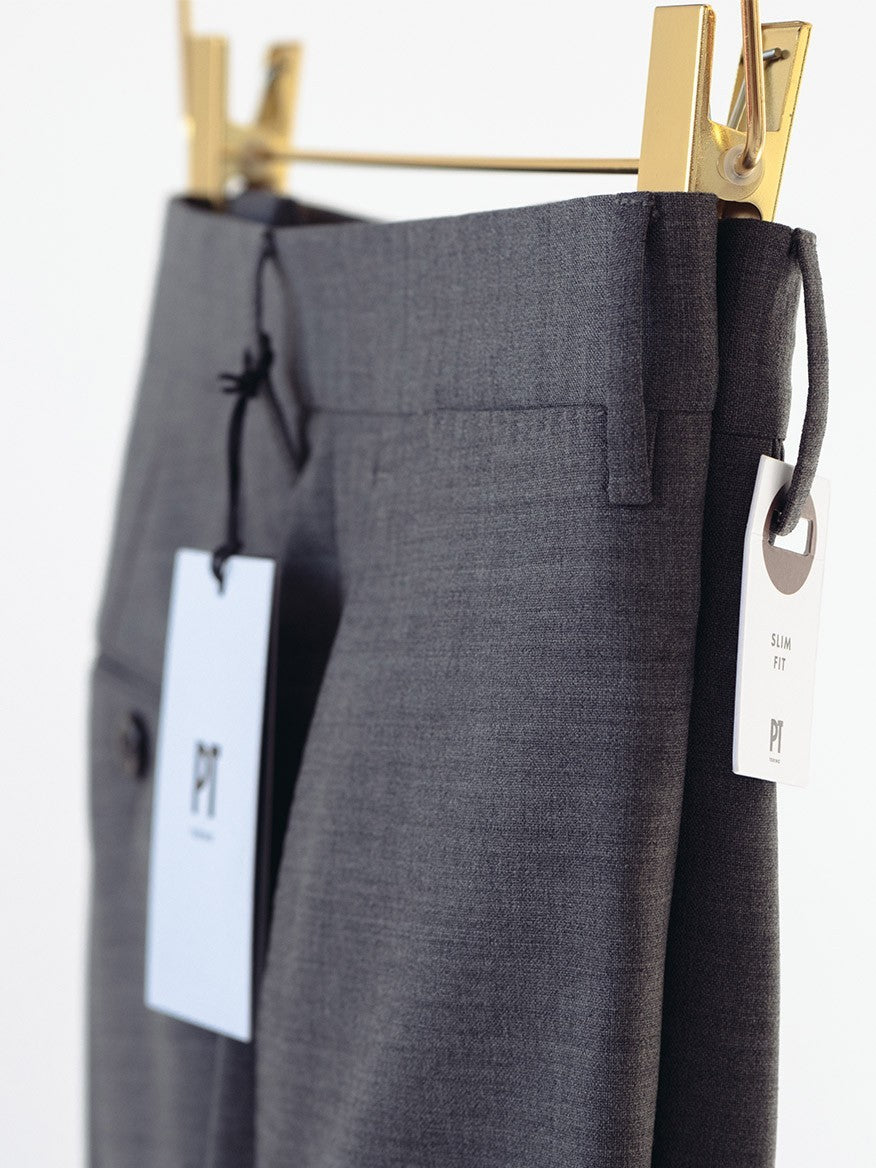 PT01 4 Seasons Wool Plain Weave Trouser in Navy Melange