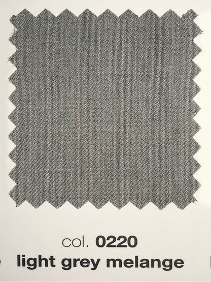 PT01 Estrato 120s Lux Wool Twill Trouser in Light Grey Melange