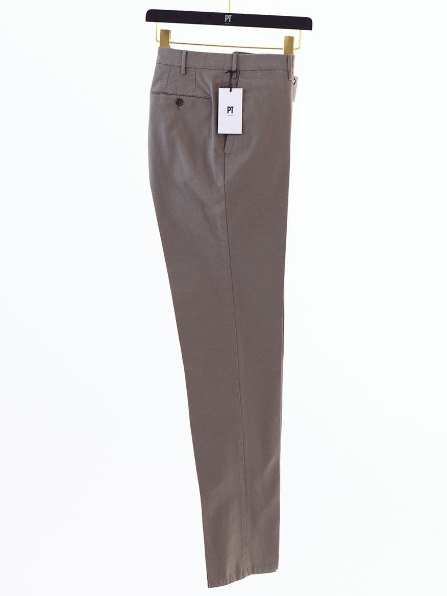 PT01 Dressy Stretch Canvas Trousers in Taupe