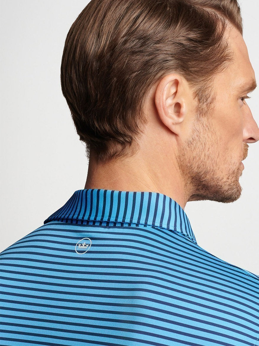 Peter Millar Miles Performance Jersey Polo in Marina Blue