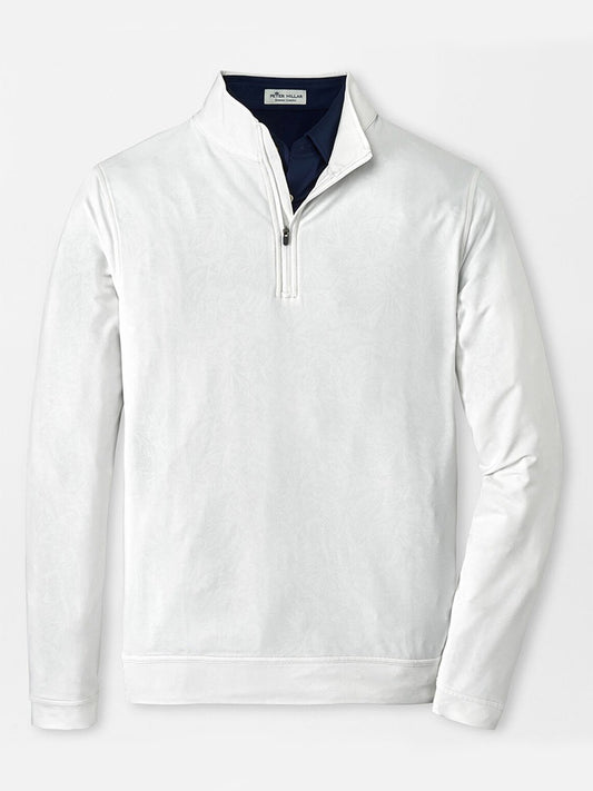 Peter Millar Perth Frondescence Performance Quarter-Zip in White