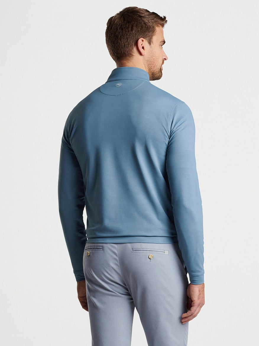 Peter Millar Perth Camo Performance Quarter-Zip in Rainfall