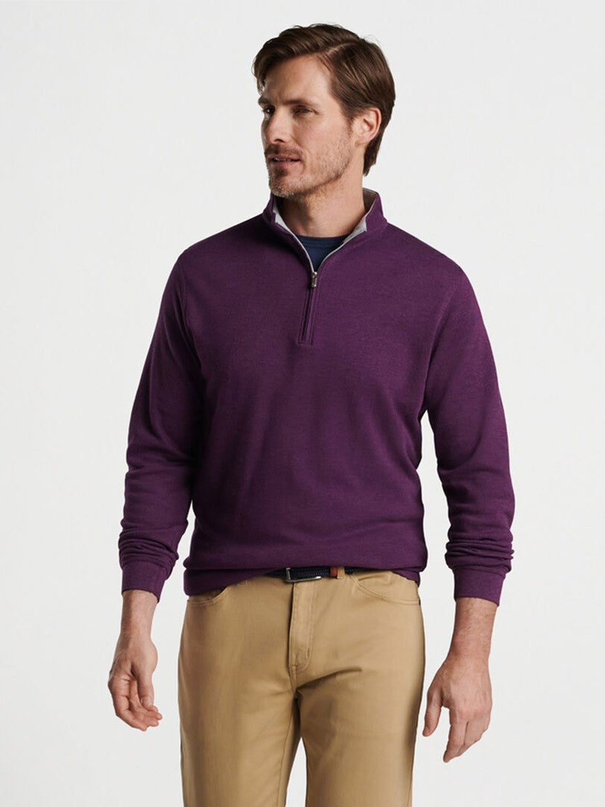 Peter Millar Crown Comfort Pullover in Grapevine