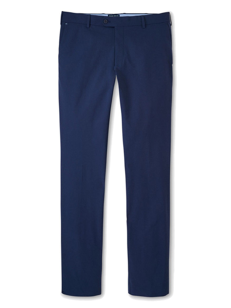 A men's Peter Millar Surge Performance Trouser in Navy with water-resistant protection on a white background