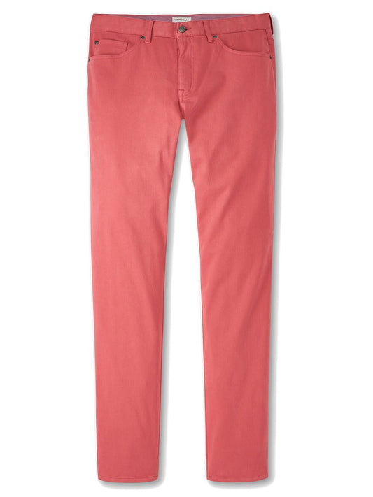 Peter Millar Ultimate Sateen Five-Pocket Pant in Cape Red