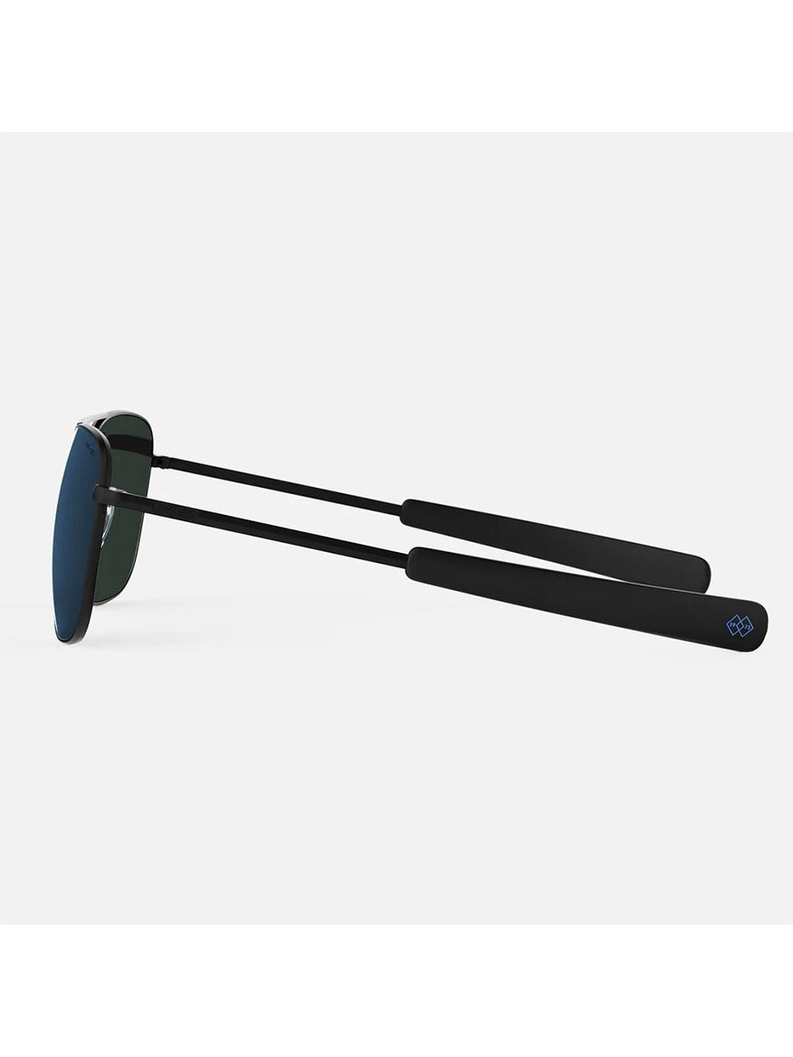 Randolph Aviator Cobalt Sunglasses in Matte Black