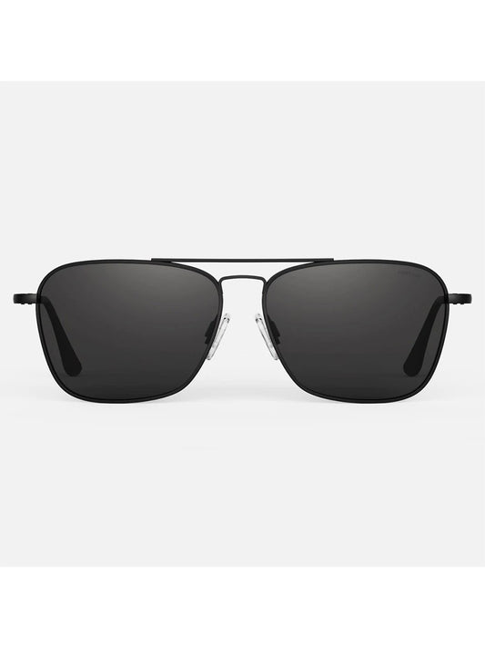 Randolph Intruder American Gray Sunglasses in Matte Black