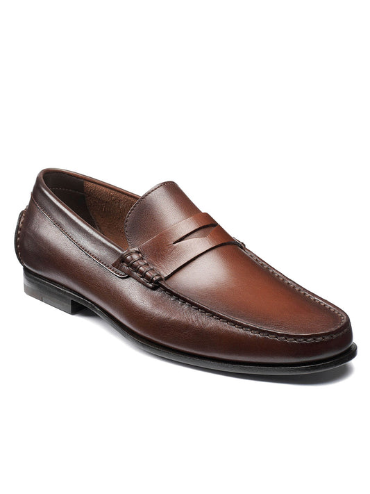 Santoni Ikangia Penny Loafer in Brown