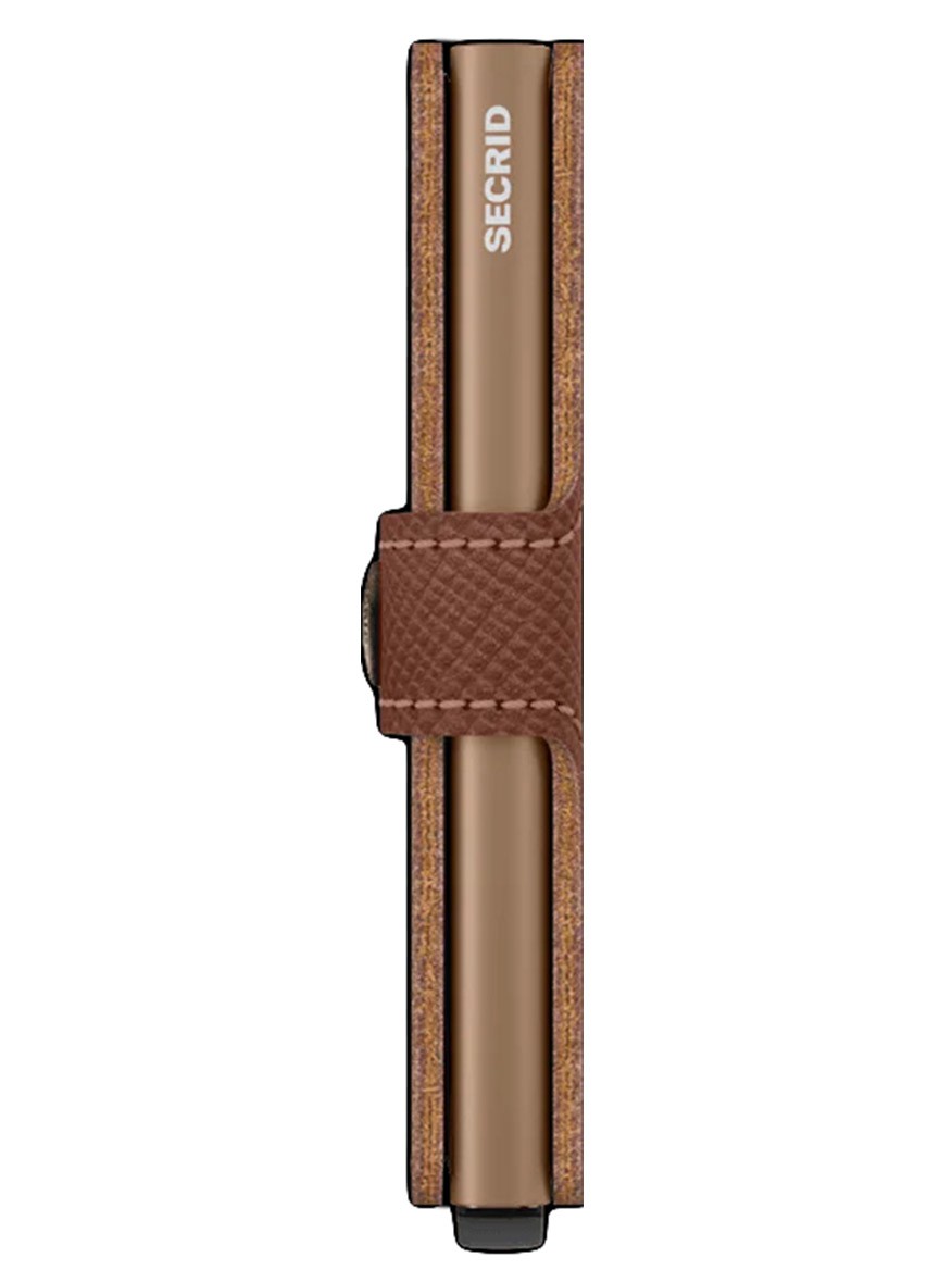 Secrid Miniwallet Saffiano in Caramel