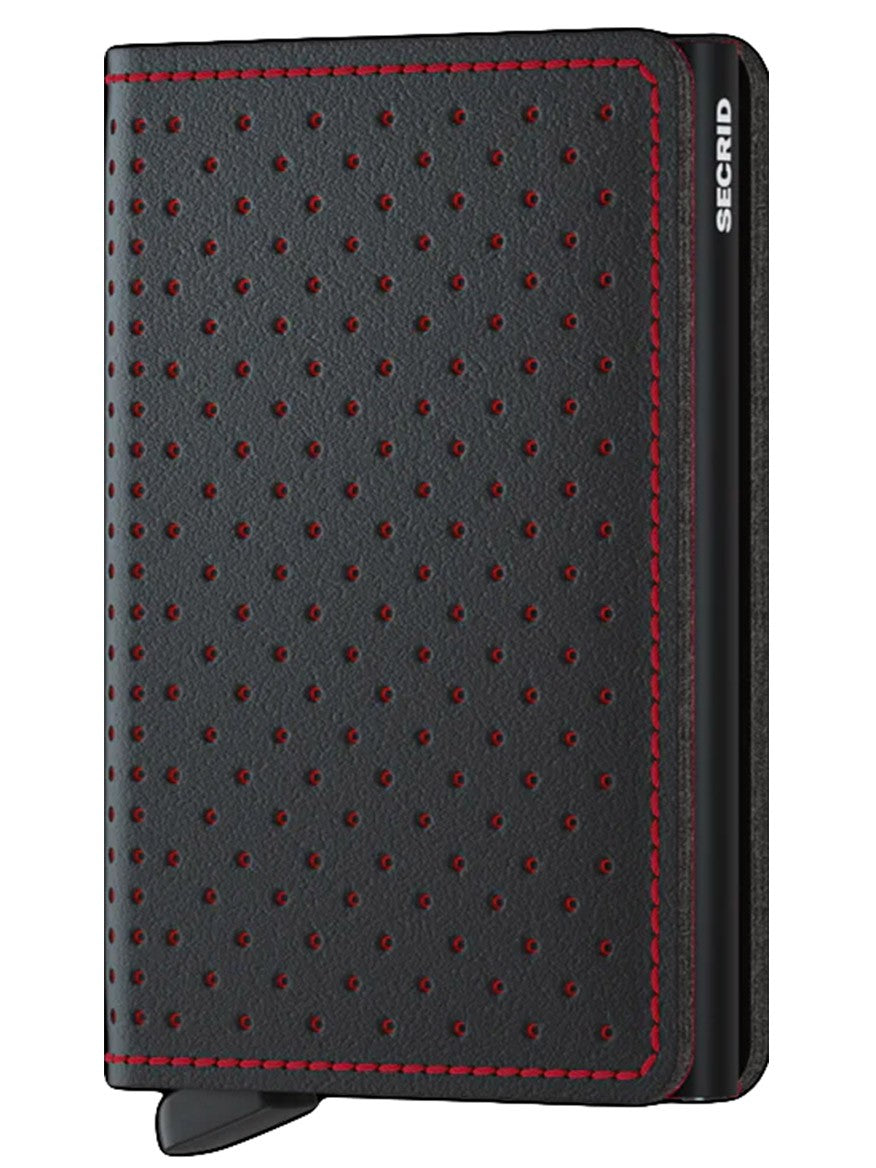Secrid Slimwallet Perforated in Black & Red