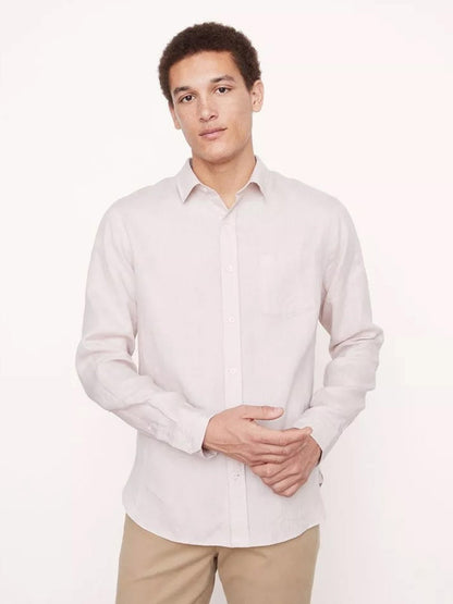 Vince Linen Long Sleeve in Rosewater