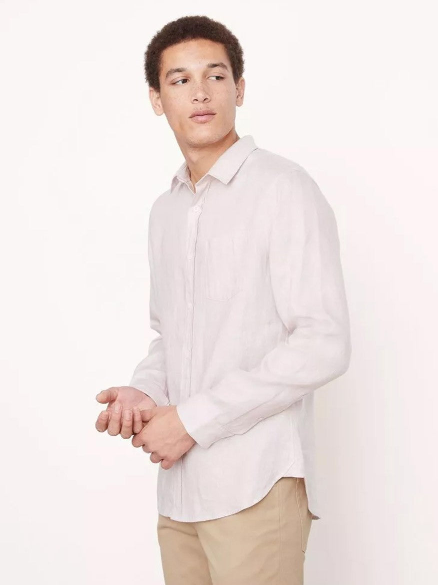 Vince Linen Long Sleeve in Rosewater