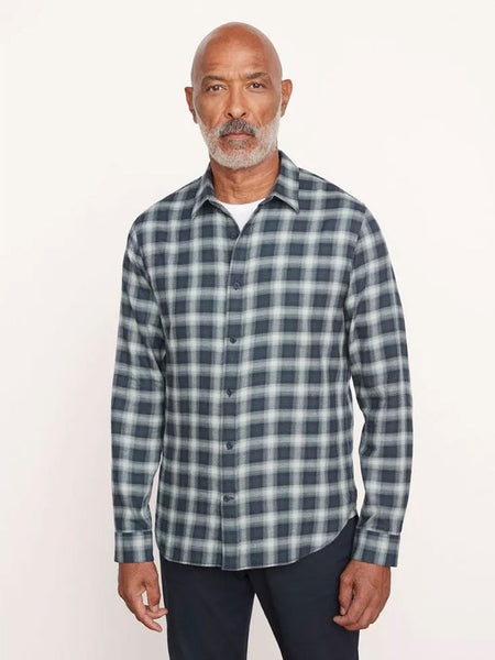Vince Men's Redondo Plaid Long Sleeve Shirt - Classic Fit Button‑Down