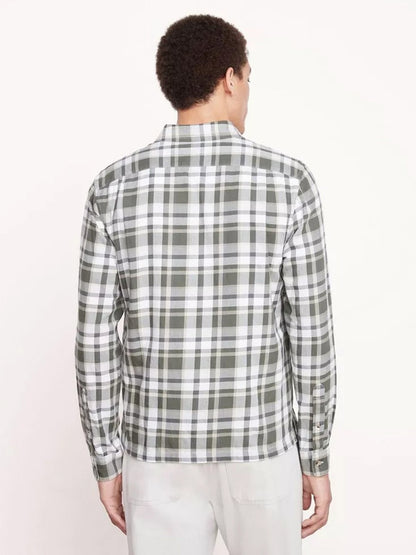 Vince Maison Plaid Long Sleeve Shirt in Sycamore