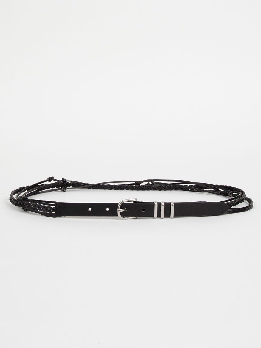 A rag & bone Knotted Jet Belt in Black with knotted detailing.